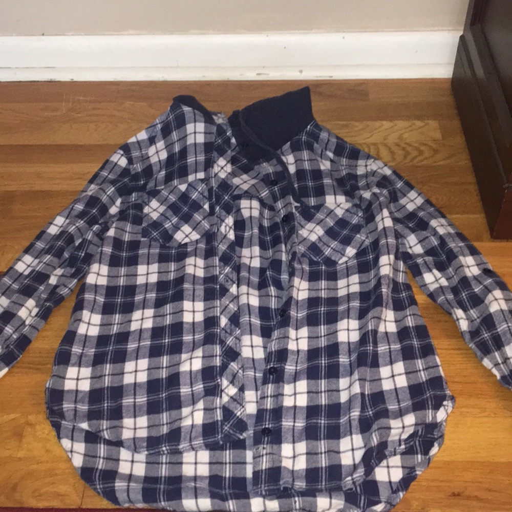 Navy blue flannel
